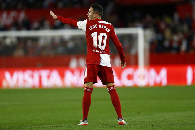 ESP: Sevilla FC-RC Celta. La Liga Santander Iago Aspas of RC Celta during the La Liga match between Sevilla FC and RC Celta played at Sanchez Pizjuan Stadium on January 22, 2022 in Sevilla, Spain. kpng Copyright: xAntonioxPozox xPRESSINPHOTOx AP_220122_008