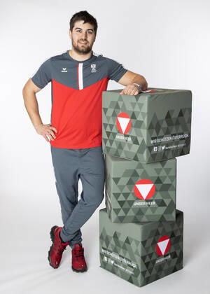 OLYMPICS - OEOC, equipping Beijing 2022 VIENNA,AUSTRIA,25.JAN.2022 - OLYMPICS - OEOC, equipping Winter Olympic Games, Olympische Spiele, Olympia, OS Beijing 2022. Image shows Nico Gleirscher (AUT).  GEPAxpictures xHaraldxSteiner