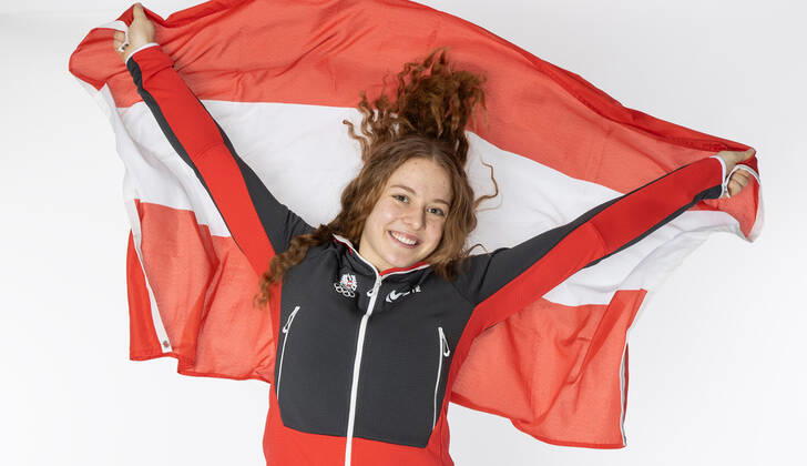 OLYMPICS - OEOC, equipping Beijing 2022 VIENNA,AUSTRIA,25.JAN.2022 - OLYMPICS - OEOC, equipping Winter Olympic Games, Olympische Spiele, Olympia, OS Beijing 2022. Image shows Lisa Schulte (AUT).  GEPAxpictures xHaraldxSteiner