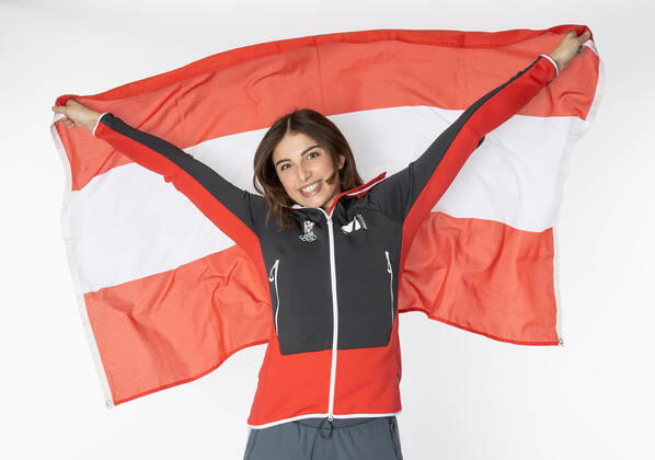 OLYMPICS - OEOC, equipping Beijing 2022 VIENNA,AUSTRIA,25.JAN.2022 - OLYMPICS - OEOC, equipping Winter Olympic Games, Olympische Spiele, Olympia, OS Beijing 2022. Image shows Hannah Prock (AUT).  GEPAxpictures xHaraldxSteiner