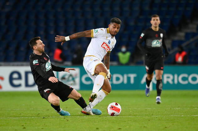 OGC Nice defeats Paris Saint Germain in a penalty shootout at the Parc des Princes in the 8th round of the French Cup on January 31, 2022.  JulienxMattiax xLexPictorium LePictorium_0258810