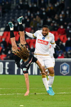 OGC Nice defeats Paris Saint Germain in a penalty shootout at the Parc des Princes in the 8th round of the French Cup on January 31, 2022.  JulienxMattiax xLexPictorium LePictorium_0258812