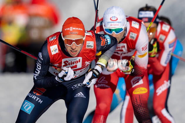 Eric FRENZEL GER, SSV Geyer Nordic combined, Gundersen 12,5 km cross-country Nordic combined FIS Mens World Cup, Seefeld Triple, season 2021 2022, on 30 01 2022, in Seefeld, Austria Source Copyright Credit Oryk HAIST xx