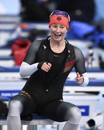 PECHSTEIN Claudia Team GER at the training with good mood on Wednesday the 02 02 2022 in Beijing Olympic Winter Games 2022 in Beijing China