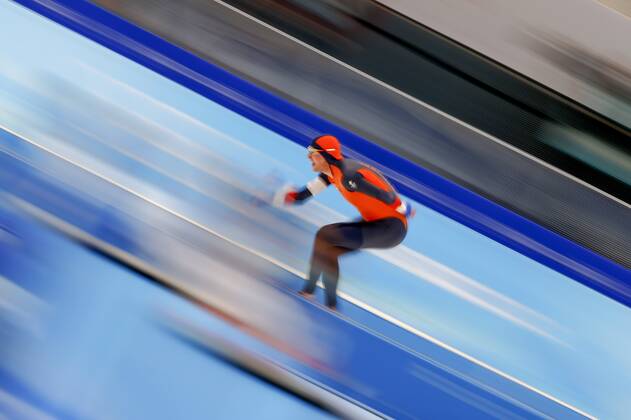 BEIJING Sven Kramer in action on the 5000m track during the second day of the 2022 Winter Olympics at the National Speed Skating Oval in Beijing, China KOEN VAN WEEL Speed Skating Men s 5000m 2022 xVIxANPxSportx xxANPxIVx 443699886 originalFilename: 443699886.jpg