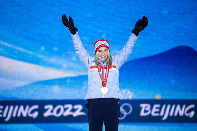 BEIJING 2022, Langlauf, Skiathlon Frauen, Siegerehrung