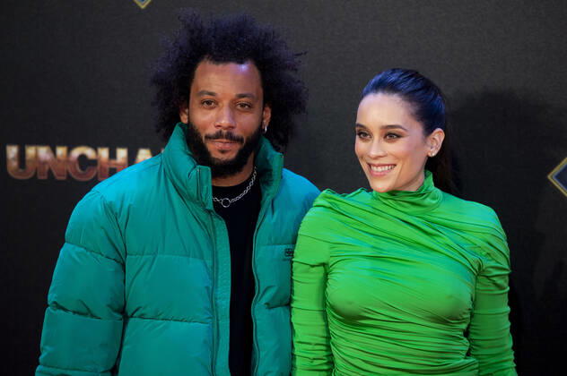 Marcelo Alves at the premiere Uncharted in Madrid