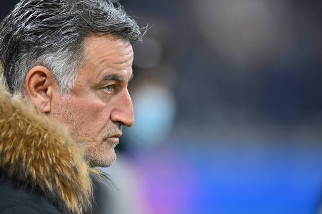 Christophe Galtier (entraineur nice) FOOTBALL: Olympique Lyonnais vs OGC Nice - Ligue 1 - 12 02 2022 FredericChambert Panoramic