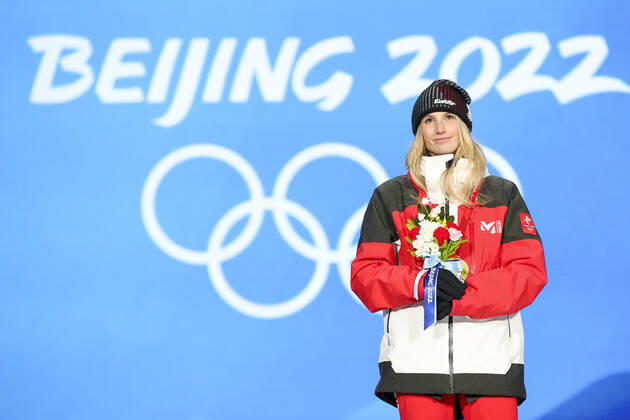 BEIJING 2022, Snowboard, Big Air Frauen, Siegerehrung