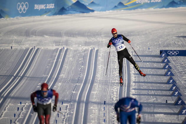 220216 Janosch Brugger of Germany competes in men s cross country skiing team sprint semifinal during day 12 of the 2022 Winter Olympics on February 16, 2022 in Zhangjiakou Photo Joel Marklund BILDBYRAN kod JM JM0289 bbeng skidor cross country skiing langrenn olympic games olympics winter olympics os ol olympics winter os olympics peking peking Beijing 2022 beijing 2022 beijing 2022 olympic games beijing 2022 winter olympic games beijing os beijing ol winter ol sprint team sprint,  Copyright: JOELxMARKLUND BB220216JM095