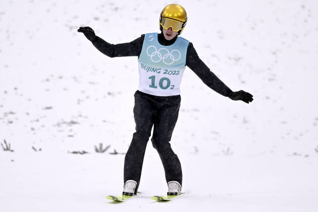 FRENZEL Eric Team GER Nordic Combined Team Jumping on Thursday the 17 02 2022 Ski Jumping Center in Zhangjiakon Olympic Winter Games 2022 in Beijing China
