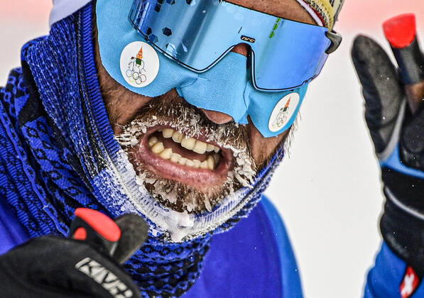 Sport Themen der Woche KW 07 Sport Bilder des Tages Mark Chanloung from Thailand is seen in finish of the men s 50km mass start free cross-country skiing during the 2022 Winter Olympics, on February 19, 2022, in Zhangjiakou, China. (CTKxPhoto RomanxVondrous) CTKPhotoP2022021902803 