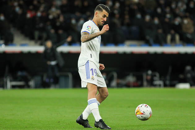March 5, 2022, MADRID, MADRID, SPAIN: Dani Ceballos of Real Madrid in action during the spanish league, La Liga Santander, football match played between Real Madrid and Real Sociedad at Santiago Bernabeu stadium on March 05, 2022, in Madrid, Spain. MADRID SPAIN - ZUMAa181 20220305_zaa_a181_210 Copyright: xIrinaxR.xHipolitox