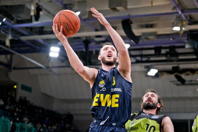 medi bayreuth EWE Baskets Oldenburg, Basketball, Bundesliga, BBL, Matchday 14, Season 2021 2022, 23 03 2022 3Heidegger, Max EWE Oldenburg medi bayreuth EWE Baskets Oldenburg , Basketball, Bundesliga, BBL, Matchday 14, Season 2021 2022, 23 03 2022 Bayreuth Copyright: xEibner-Pressefoto ThorstenxOchsx EP_TOS