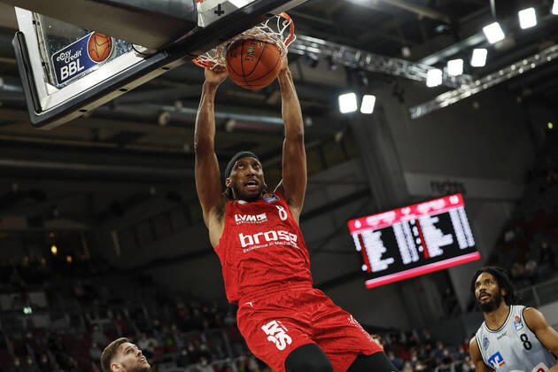 left Akil Mitchell Brose Bamberg, 08 amberg HAKRO Merlins Crailsheim easyCredit BBL Basketball Bundesliga season 2021 22 matchday 17, 29 03 2022 Bamberg, Brose Arena photo Daniel Löb Loeb Copyright: DanielxLöb