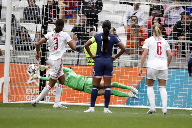 Renard wendie OL FOOTBALL : Olympique Lyonnais (OL) vs Paris Saint Germain (PSG) - femmes - seniors - Champions league 2022 2023 - demi finale - Lyon - 24 04 2022 StephanePillaud Panoramic