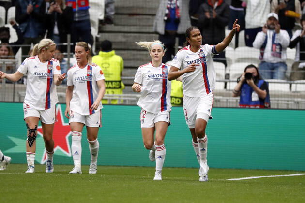 Renard wendie OL FOOTBALL : Olympique Lyonnais (OL) vs Paris Saint Germain (PSG) - femmes - seniors - Champions league 2022 2023 - demi finale - Lyon - 24 04 2022 StephanePillaud Panoramic