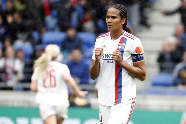 Renard wendie OL FOOTBALL : Olympique Lyonnais (OL) vs Paris Saint Germain (PSG) - femmes - seniors - Champions league 2022 2023 - demi finale - Lyon - 24 04 2022 StephanePillaud Panoramic
