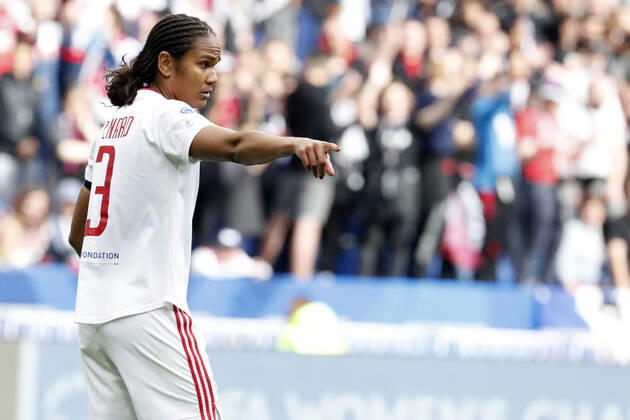 Renard wendie OL FOOTBALL : Olympique Lyonnais (OL) vs Paris Saint Germain (PSG) - femmes - seniors - Champions league 2022 2023 - demi finale - Lyon - 24 04 2022 StephanePillaud Panoramic