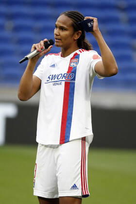 Renard wendie OL FOOTBALL : Olympique Lyonnais (OL) vs Paris Saint Germain (PSG) - femmes - seniors - Champions league 2022 2023 - demi finale - Lyon - 24 04 2022 StephanePillaud Panoramic