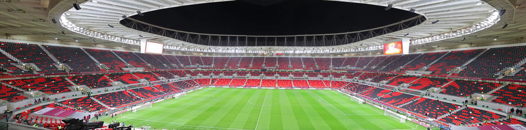 22 12 2021, preview of the 2022 FIFA World Cup in Qatar, UAE Al Rayyan, Qatar, the FIFA World Cup Ahmed bin Ali Stadium, during the FIFA Arab Cup Qatar in Al Rayyan, Qatar.