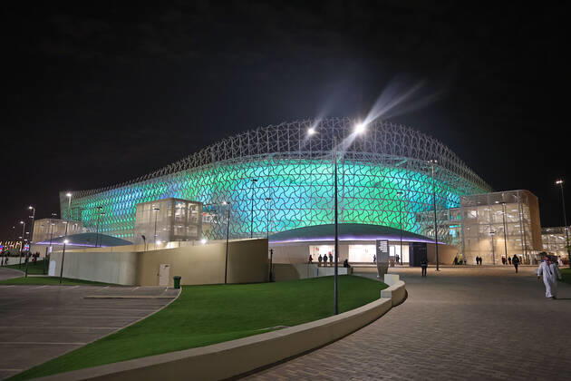 22 12 2021, preview of the 2022 FIFA World Cup in Qatar, UAE Al Rayyan, Qatar, the FIFA World Cup Ahmed bin Ali Stadium, during the FIFA Arab Cup Qatar in Al Rayyan, Qatar.