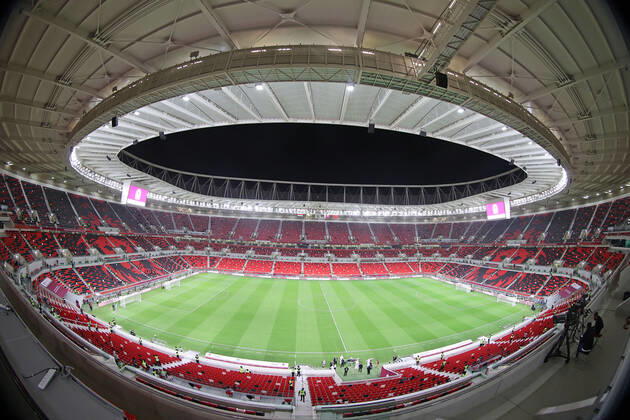 22 12 2021, preview of the 2022 FIFA World Cup in Qatar, UAE Al Rayyan, Qatar, the FIFA World Cup Ahmed bin Ali Stadium, during the FIFA Arab Cup Qatar in Al Rayyan, Qatar.