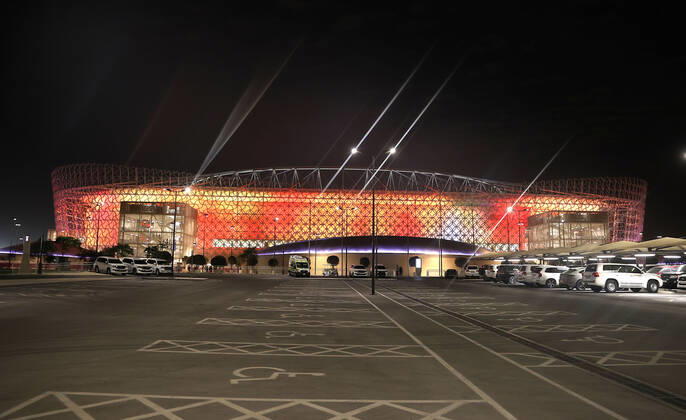 22 12 2021, preview of the 2022 FIFA World Cup in Qatar, UAE Al Rayyan, Qatar, the FIFA World Cup Ahmed bin Ali Stadium, during the FIFA Arab Cup Qatar in Al Rayyan, Qatar.