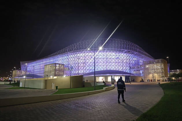 22 12 2021, preview of the 2022 FIFA World Cup in Qatar, UAE Al Rayyan, Qatar, the FIFA World Cup Ahmed bin Ali Stadium, during the FIFA Arab Cup Qatar in Al Rayyan, Qatar.