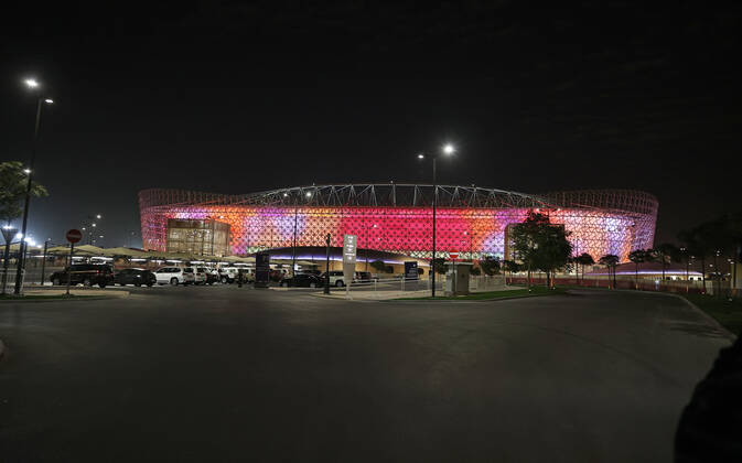 22 12 2021, preview of the 2022 FIFA World Cup in Qatar, UAE Al Rayyan, Qatar, the FIFA World Cup Ahmed bin Ali Stadium, during the FIFA Arab Cup Qatar in Al Rayyan, Qatar.