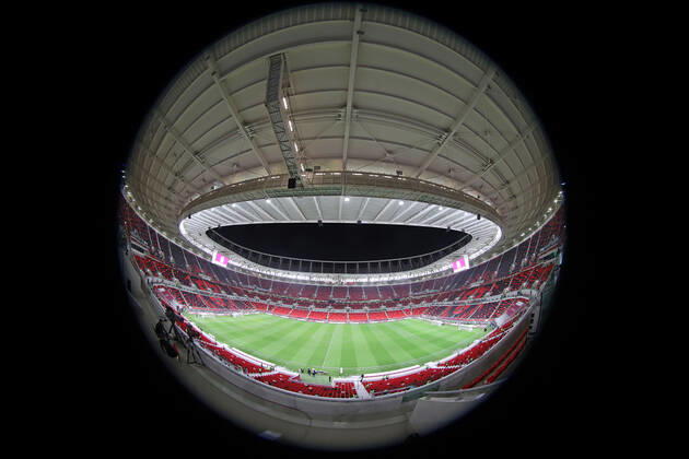 22 12 2021, preview of the 2022 FIFA World Cup in Qatar, UAE Al Rayyan, Qatar, the FIFA World Cup Ahmed bin Ali Stadium, during the FIFA Arab Cup Qatar in Al Rayyan, Qatar.