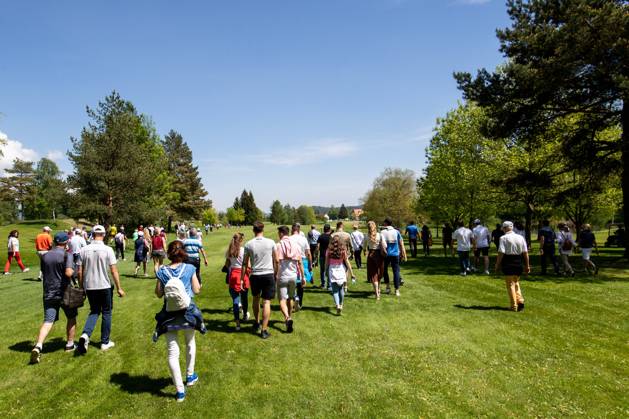 GOLF - Goesser Open 2022 MARIA LANKOWITZ,AUSTRIA,14.MAY.22 - GOLF - Alps Tour, Goesser Open, GC Erzherzog Johann. Image shows the fans and general view of course.  GEPAxpictures xMaticxKlansek