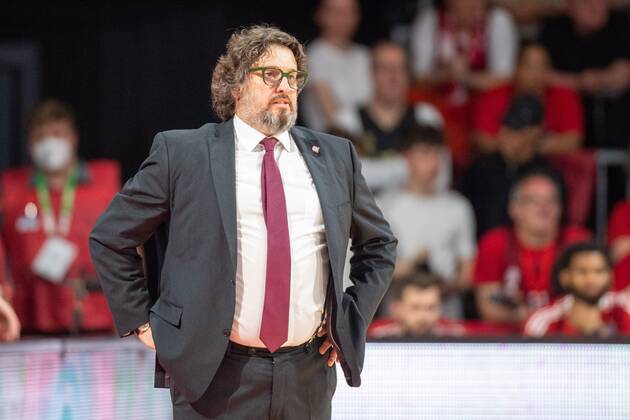 Head Coach Andrea Trinchieri FC Bayern , FC Bayern Basketball vs Niners Chemnitz, easyCredit BBL Playoffs, Quarterfinals, 15 05 2022 Munich Bavaria Germany Copyright: xkolbert-press UlrichxGamelx