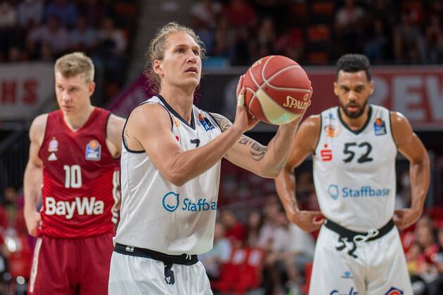 Malte Ziegenhagen 3 Niners Chemnitz , FC Bayern Basketball vs Niners Chemnitz, easyCredit BBL Playoffs, Quarterfinals, 15 05 2022 Munich Bavaria Germany Copyright: xkolbert-press UlrichxGamelx