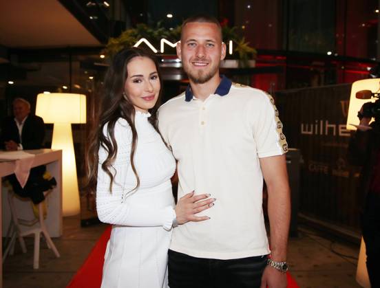 14 05 22 VfB Stuttgart Party Amici Germany, Stuttgart, 14 05 2022, football, Bundesliga, VfB Stuttgart, end of season party at Amici Waldemar Anton with wife Jennifer