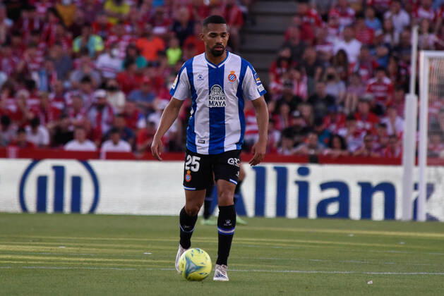 Spain: La Liga-Granada vs RCD Espanol Yangel Herrera of RCD Espanol in action during the Liga match between Granada CF and RCD Espanol at Nuevo Los Carmenes Stadium on May 10, 2022 in Granada, Spain. Granada Granada Spain Copyright: JosexMxBaldomero
