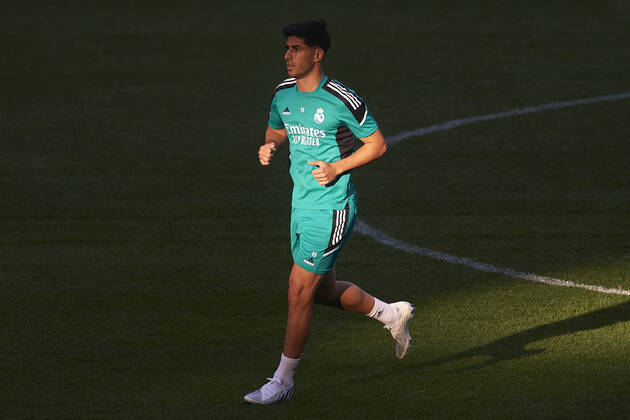 Liverpool FC Training Session And press conference, PK, Pressekonferenz - UEFA Champions League Final 2021 22 Marco Asensio of Real Madrid at Stade de France on May 27, 2022 in Paris, France. Liverpool will face Real Madrid in the UEFA Champions League final on May 28, 2022. Paris France Copyright: xJosexBretonx originalFilename:breton-liverpoo220527_npfKG