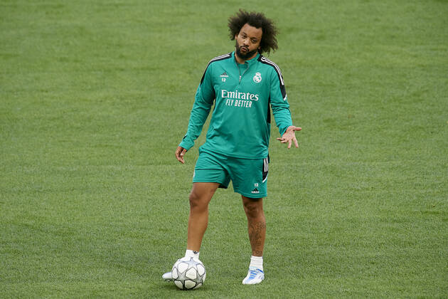 Liverpool FC Training Session And press conference, PK, Pressekonferenz - UEFA Champions League Final 2021 22 Marcelo of Real Madrid at Stade de France on May 27, 2022 in Paris, France. Liverpool will face Real Madrid in the UEFA Champions League final on May 28, 2022. Paris France Copyright: xJosexBretonx originalFilename:breton-liverpoo220527_np1tE