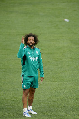 Liverpool FC Training Session And press conference, PK, Pressekonferenz - UEFA Champions League Final 2021 22 Marcelo of Real Madrid at Stade de France on May 27, 2022 in Paris, France. Liverpool will face Real Madrid in the UEFA Champions League final on May 28, 2022. Paris France Copyright: xJosexBretonx originalFilename:breton-liverpoo220527_npwob