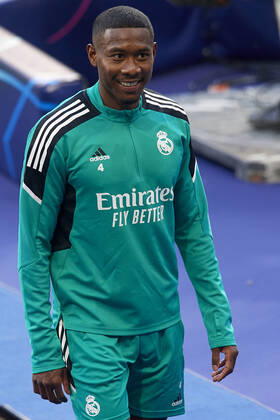 Liverpool FC Training Session And press conference, PK, Pressekonferenz - UEFA Champions League Final 2021 22 David Alaba of Real Madrid during the warm-up at Stade de France on May 27, 2022 in Paris, France. Liverpool will face Real Madrid in the UEFA Champions League final on May 28, 2022. Paris France Copyright: xJosexBretonx originalFilename:breton-liverpoo220527_npnQr