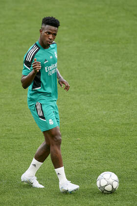 Liverpool FC Training Session And press conference, PK, Pressekonferenz - UEFA Champions League Final 2021 22 Vinicius Junior of Real Madrid at Stade de France on May 27, 2022 in Paris, France. Liverpool will face Real Madrid in the UEFA Champions League final on May 28, 2022. Paris France Copyright: xJosexBretonx originalFilename:breton-liverpoo220527_npr8K