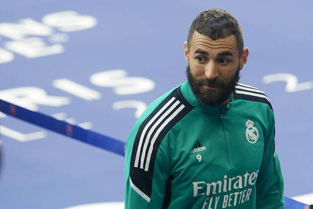 Liverpool FC Training Session And press conference, PK, Pressekonferenz - UEFA Champions League Final 2021 22 Karim Benzema of Real Madrid at Stade de France on May 27, 2022 in Paris, France. Liverpool will face Real Madrid in the UEFA Champions League final on May 28, 2022. Paris France Copyright: xJosexBretonx originalFilename:breton-liverpoo220527_npYDj