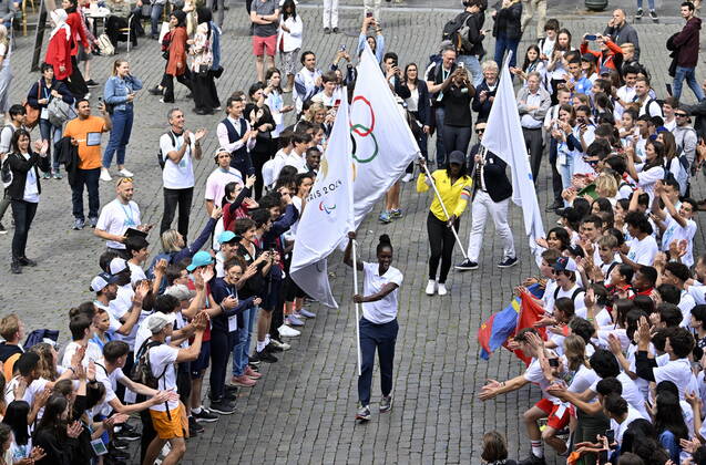 PARIS 2024, Olympics, Paralympics, Flag Tour in Brussels