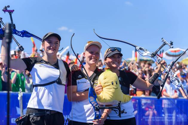 Archery, womens team qualifies for Olympics 2024, archive pictures