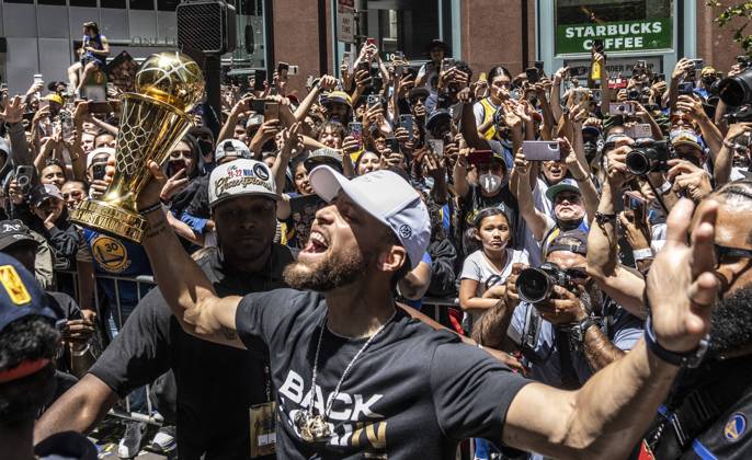 Basketball, NBA, Golden State Warriors victory parade