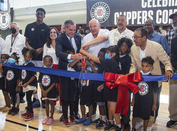 Basketball, NBA, Los Angeles Clippers celebrate 350 Community Courts