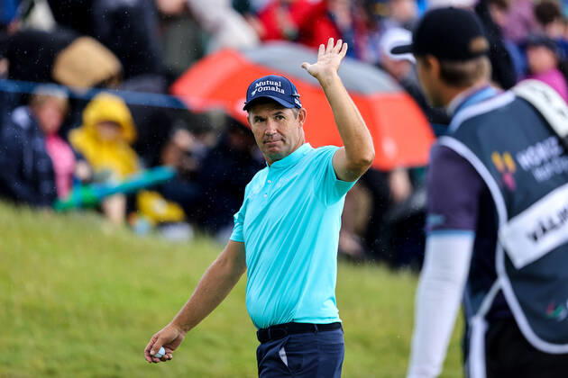 2022 Horizon Irish Open, Mount Juliet Estate, Thomastown, Kilkenny 2 7 2022 Padraig Harrington on the 18th green after finishing his round Padraig Harrington on the 18th green after finishing his round 2 7 2022  Copyright: x INPHO BenxBradyx BB1_7175