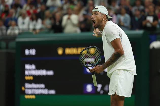 Tennis, Wimbledon, Nick Kyrgios steht wegen seines Verhaltens unter Beobachtung, Archivbilder