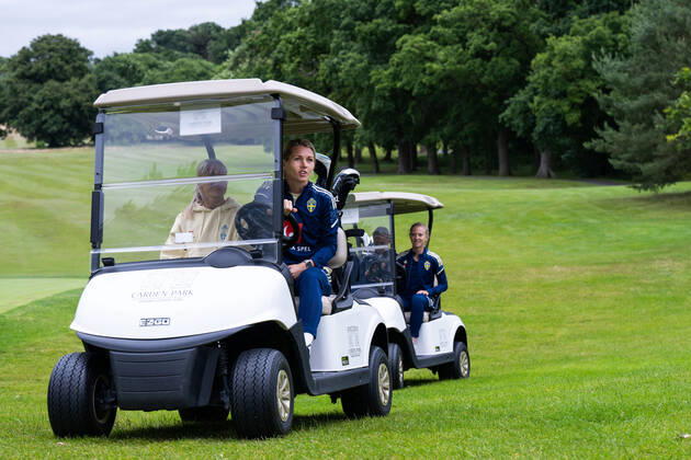 European Championship 2022, Women, Sweden National Team playing golf