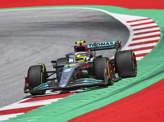 FORMULA 1 - GP of Austria 2022 SPIELBERG,AUSTRIA,08.JUL.22 - MOTORSPORTS, FORMULA 1 - Grand Prix of Austria, Red Bull Ring, practice and qualifying. Image shows George Russell (GBR Mercedes). GEPAxpictures xWolfgangxGrebien